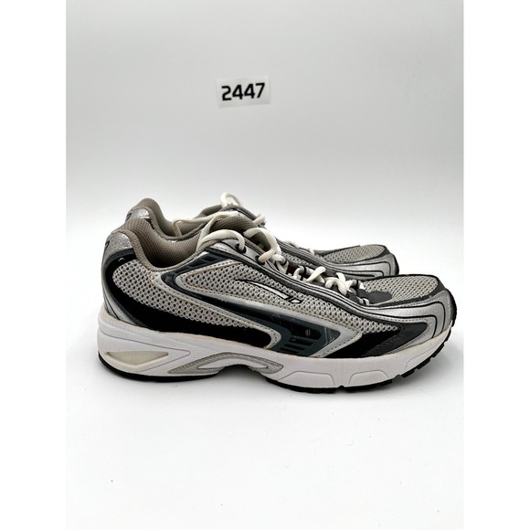 LA Gear LA1253EM Mario Mens 9 Running Shoes Gray Silver Lace Up Athletic Sneaker - Picture 2 of 9